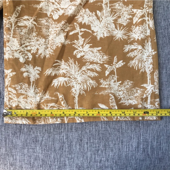 American Eagle Size L Linen-blend Crop Pants - Picture 13 of 13